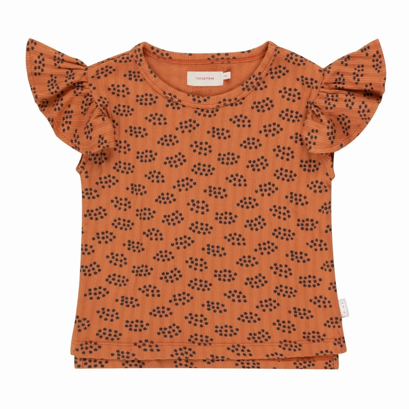 TINYCOTTONS Kids FORGET ME NOT CROP TEE in Light brown/ultramarine 055 Childish