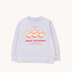TINYCOTTONS Kids "DFN DOGS" SWEATSHIRT in light lilac/red 116 Indoor