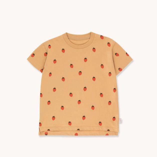 TINYCOTTONS Kids STRAWBERRIES TEE in toffee/red 021 Velvet Seasonal