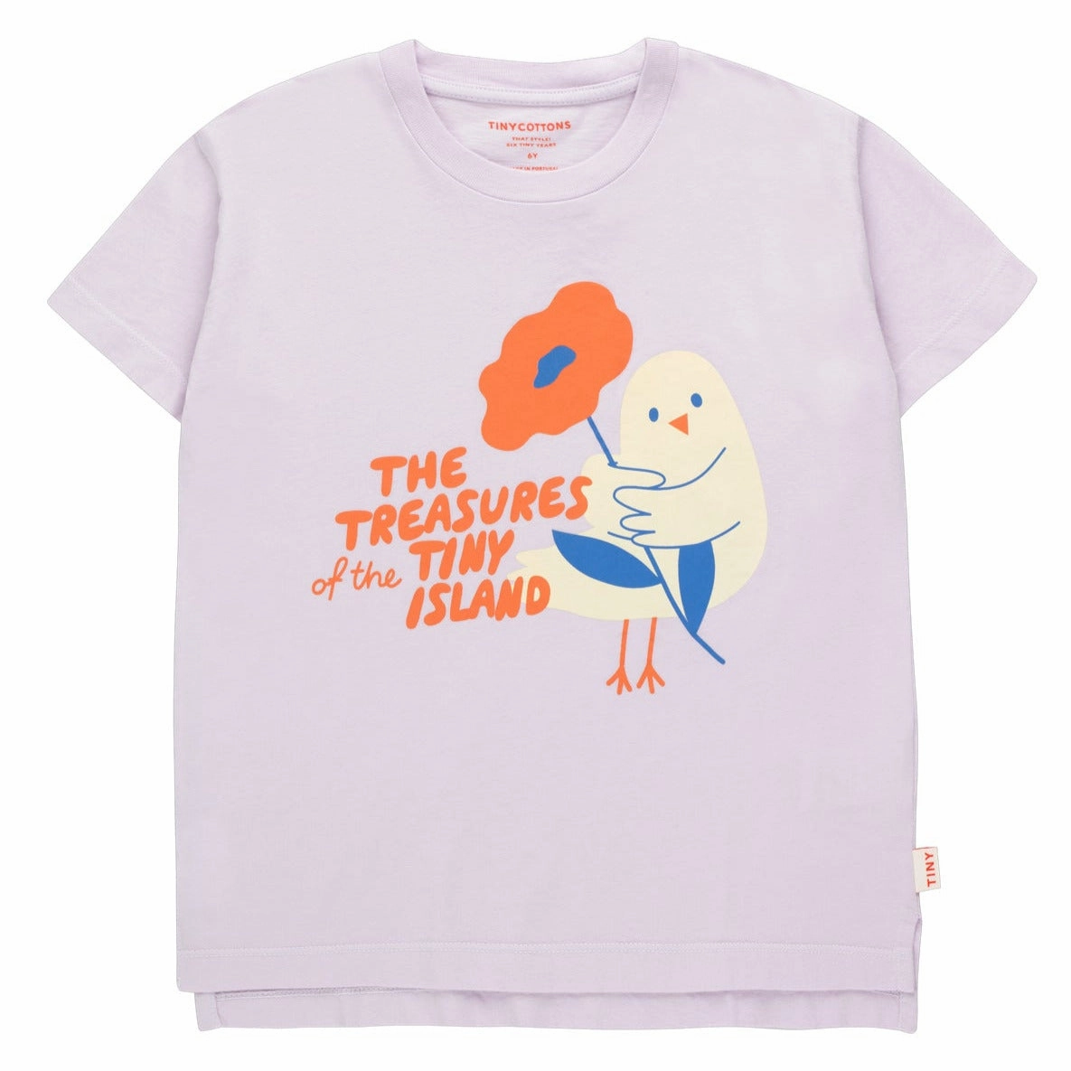 Gradient colored children's wear Fuzzy TINYCOTTONS Kids TINY TREASURES TEE in Pastel Lilac/Summer Red 035