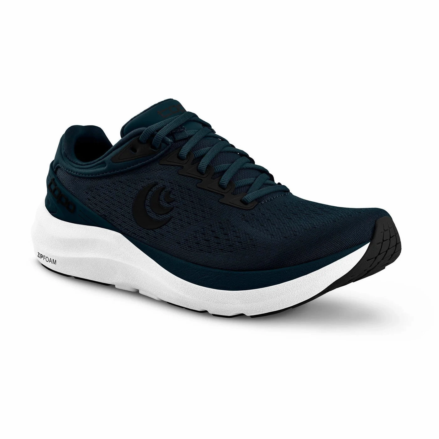 Topo Men's Phantom 3 Navy/White Cushioned Heel Support treadmill - runner