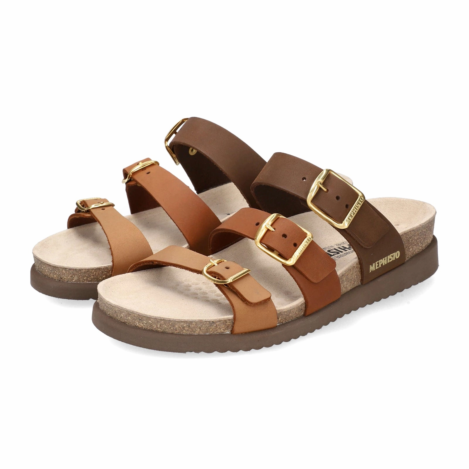 Mephisto Hyacinta Slide Sandal (Women) - Camel Scratch Wide fit Durable Material
