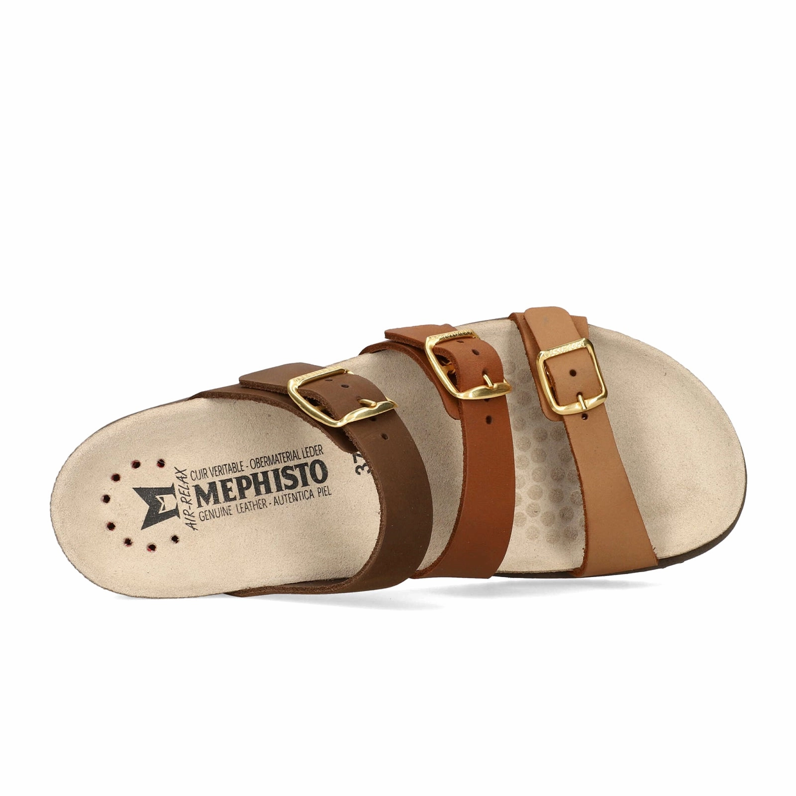 Slip-On Style Mephisto Hyacinta Slide Sandal (Women) - Camel Scratch