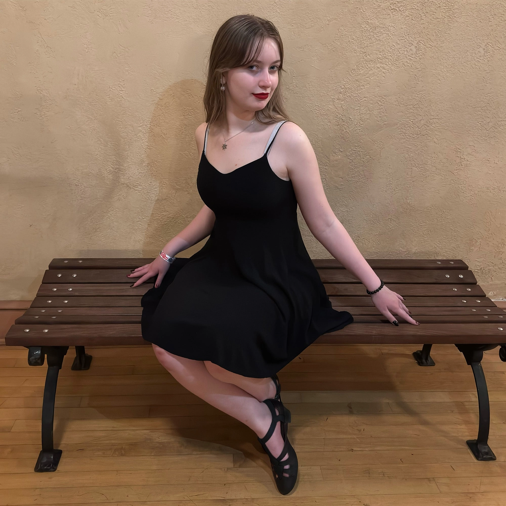 Aris Allen Black T-Strap Dance Shoes Innovation Work Out