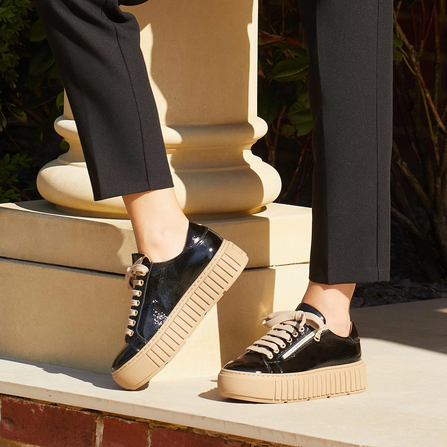 Track: Black Patent Leather Lateral Support Frame