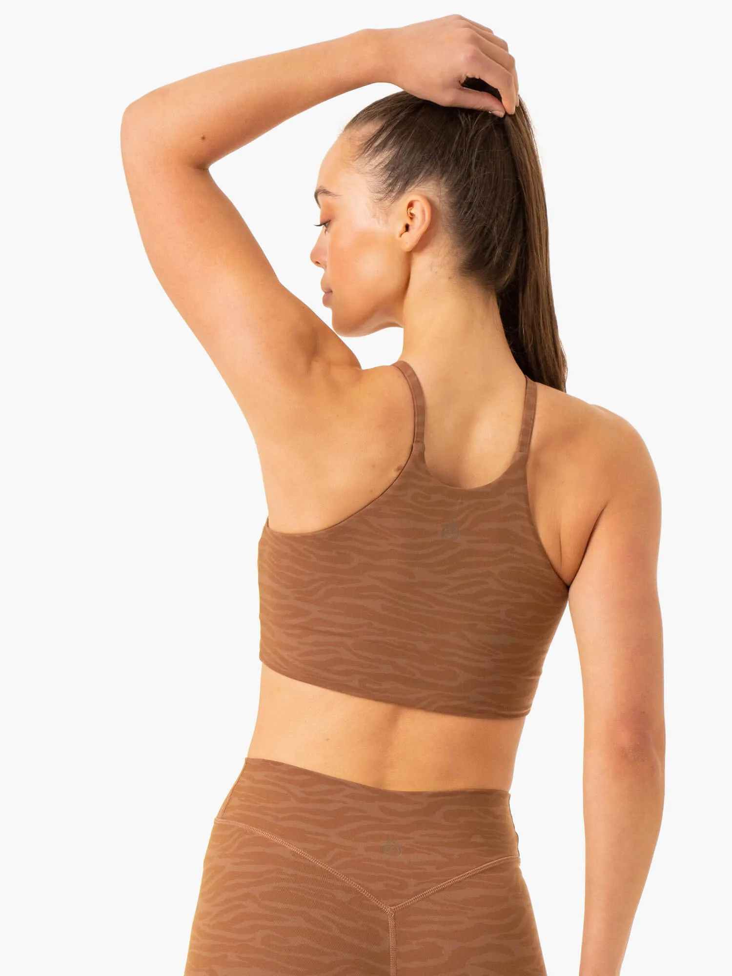 Sporty Design LayeredCuff Transform Reversible Sports Crop - Chocolate Zebra