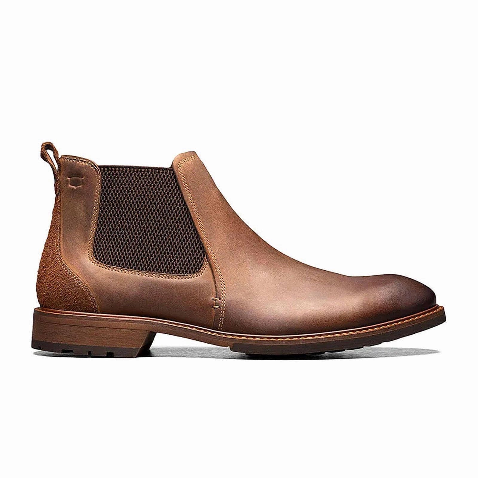 Florsheim Lodge Plain Toe Gore Boot (Men) -  Brown Crazy Horse light texture