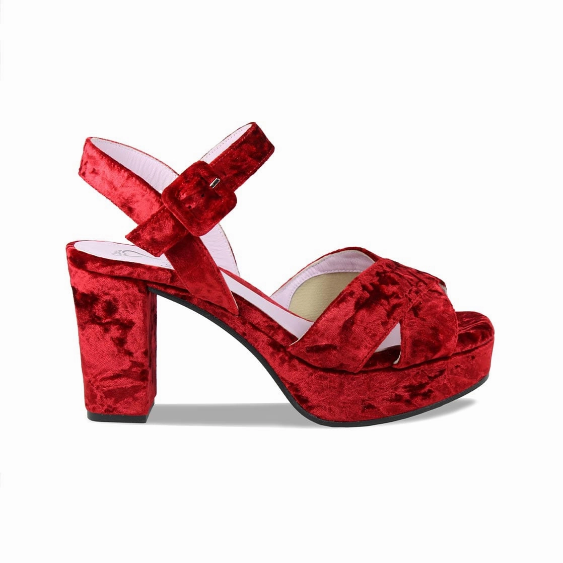 Luxury Heels for Office Ruby: Cherry Red Velvet