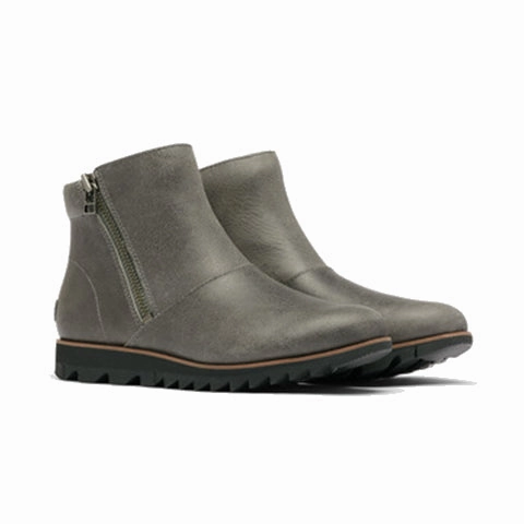 Sorel Harlow Zip Ankle Boot (Women) - Quarry Leather Practical Comfort
