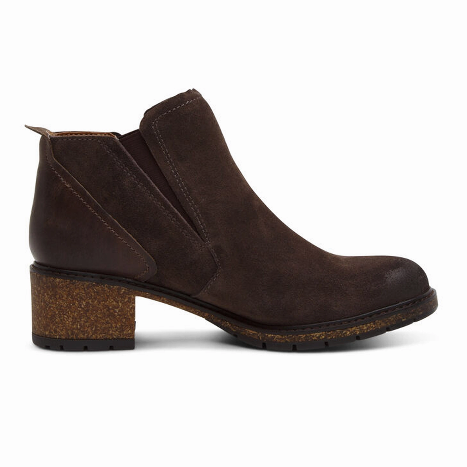 Aetrex Frankie Ankle Boot (Women) - Brown Leather Solid Choice