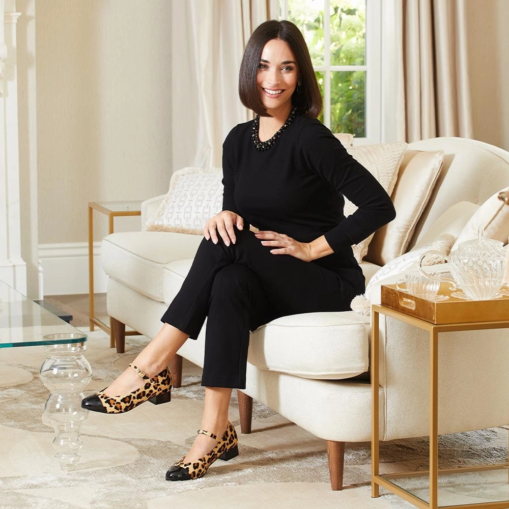 Nancy: Luxe Leopard & Black Leather Versatile Comfort