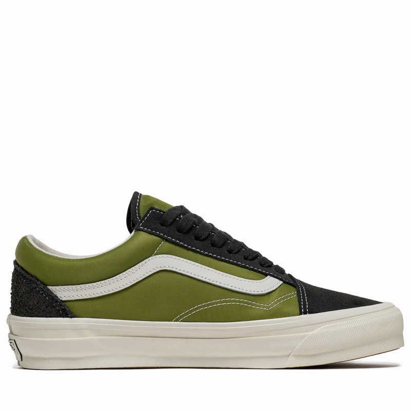 Refined Edge Soft Leather Fit Vans LX Old Skool - Accra Aged Green