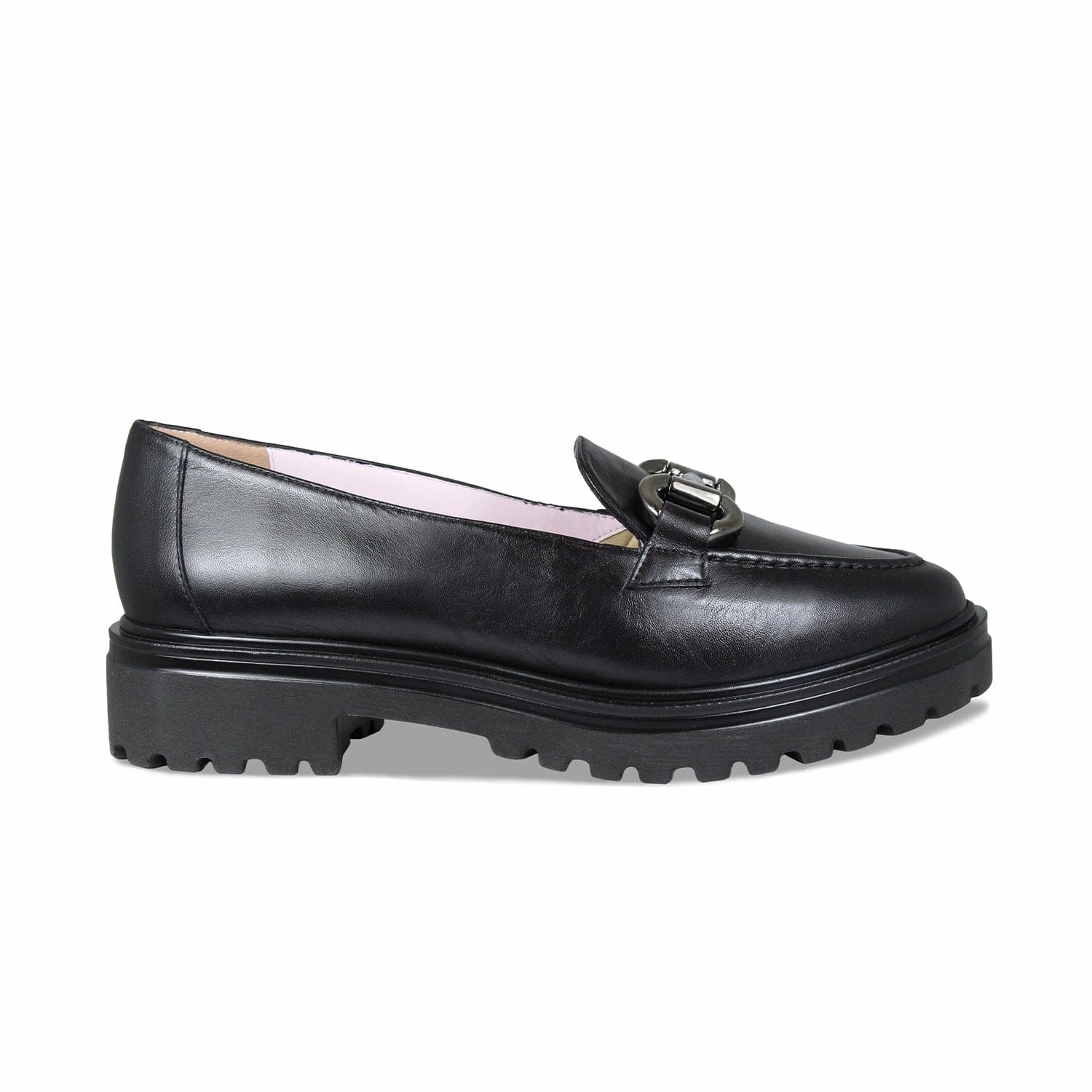 Treasure: Black Leather All-Day Comfortable Shoes