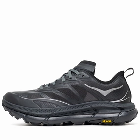 Hoka Mafate Speed 4 Lite - Black/Outer Orbit Drawstring Lace