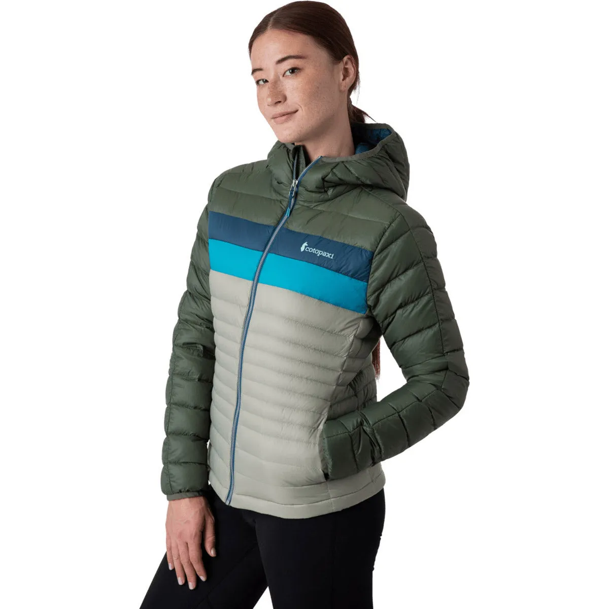 Women's Fuego Hooded Down Jacket Layered construction