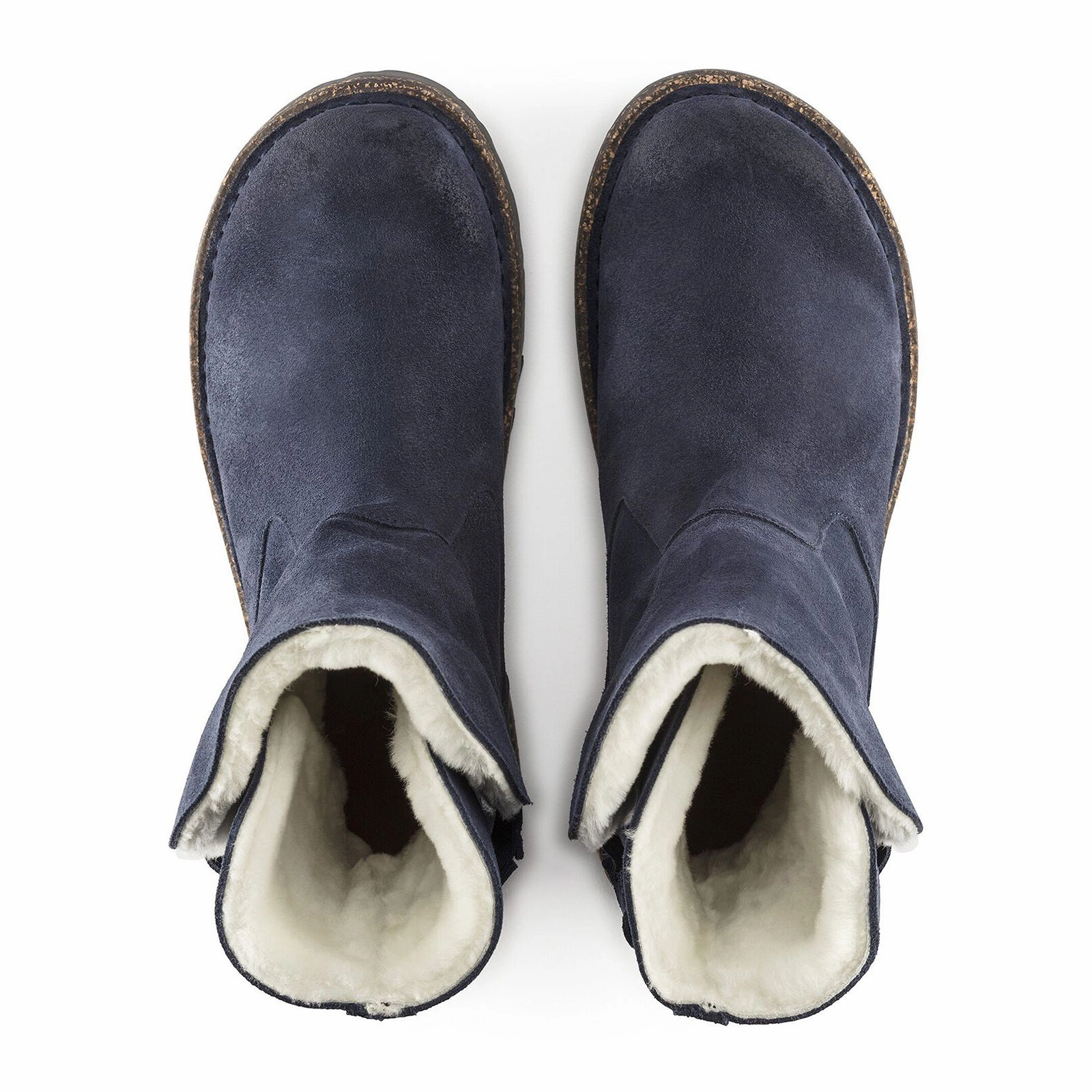 Birkenstock Uppsala Boot (Women) - Graphite Suede/Natural Shearling Soft Material
