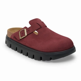 Birkenstock Boston Chunky Clog (Women) - Zinfandel Suede Water Safe Sole Hold