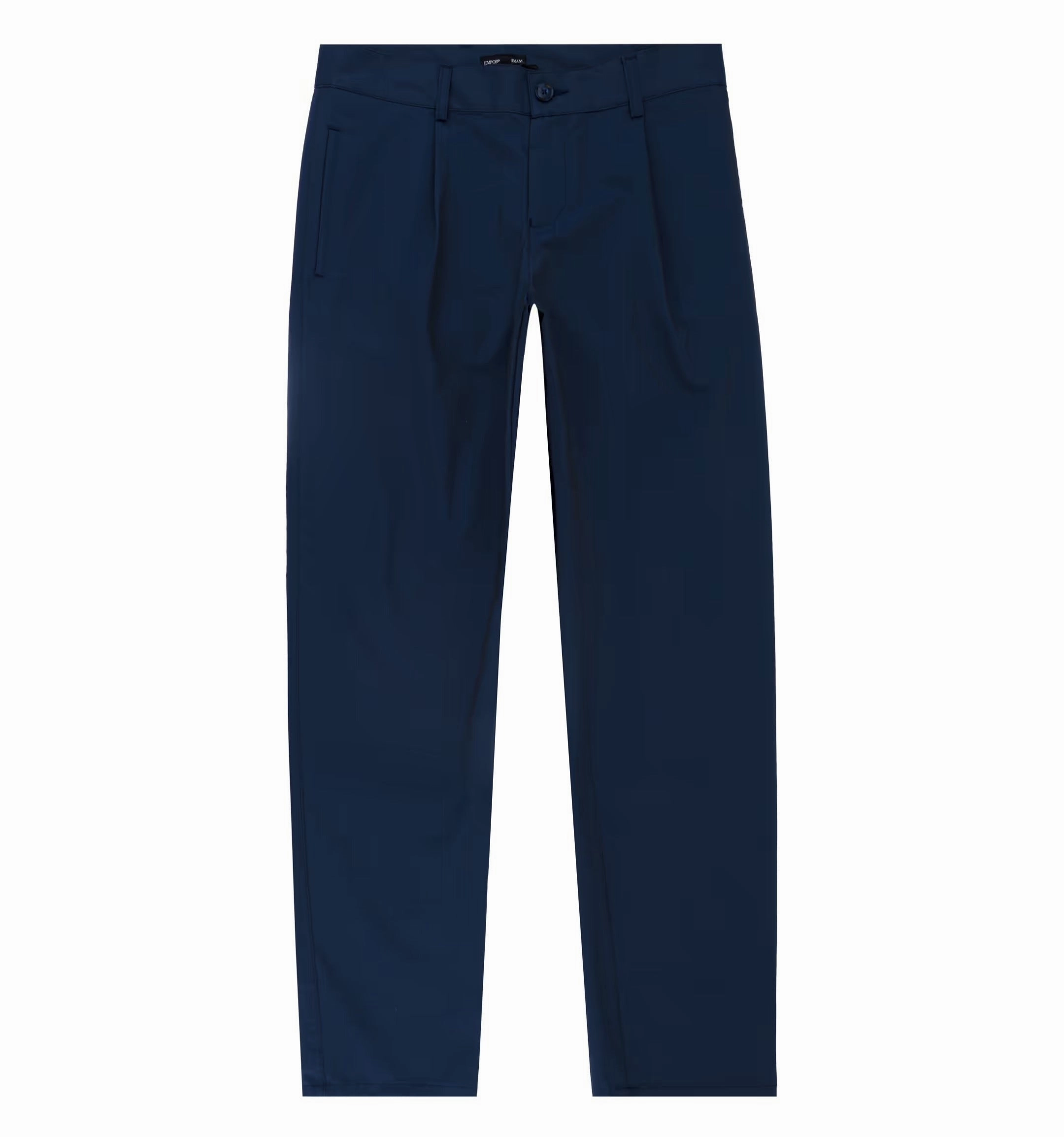 Wrinkle - free Emporio Armani Junior Boys Straight Trousers with Pinches - 6Y