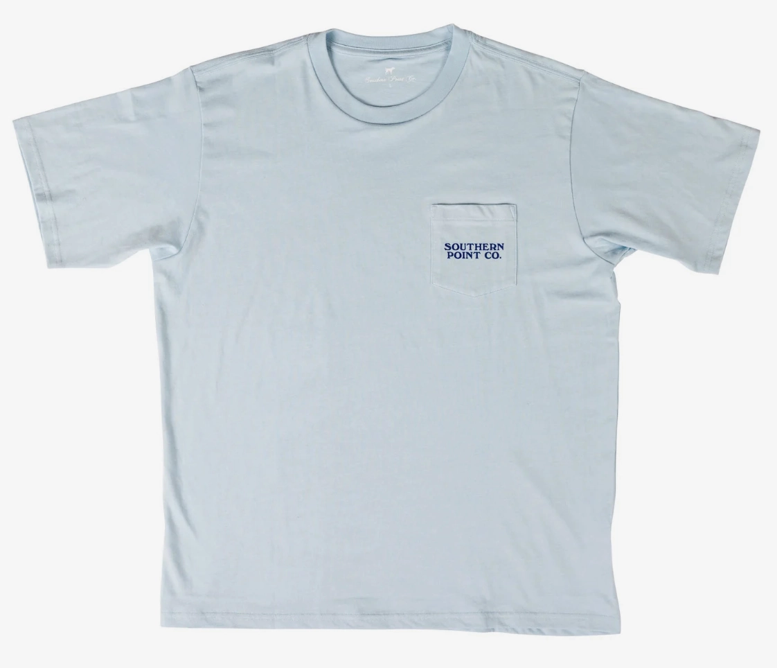 Youth Summer Wave Tee - Ice Blue playground Regular - fit