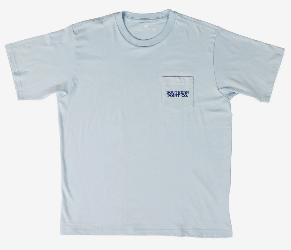 Youth Summer Wave Tee - Ice Blue Printed