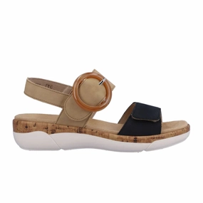 Remonte Jocelyn R6853-60 Backstrap Sandal (Women) - Pazifik/Sand Stylish and Comfortable