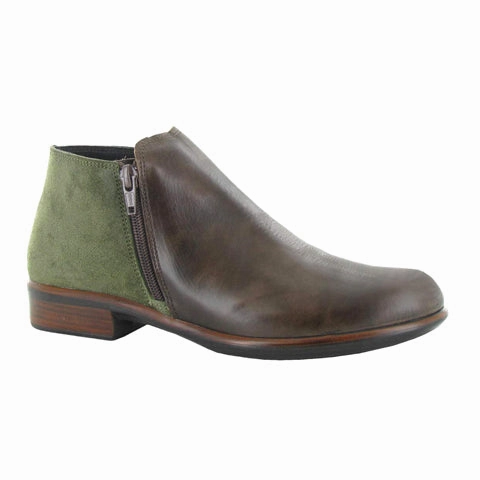 Naot Helm Ankle Boot (Women) - Pecan Brown/Oily Olive Music Street Breathable Design
