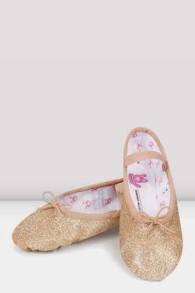 Childrens Glitterdust Ballet Shoes Velcro fastening