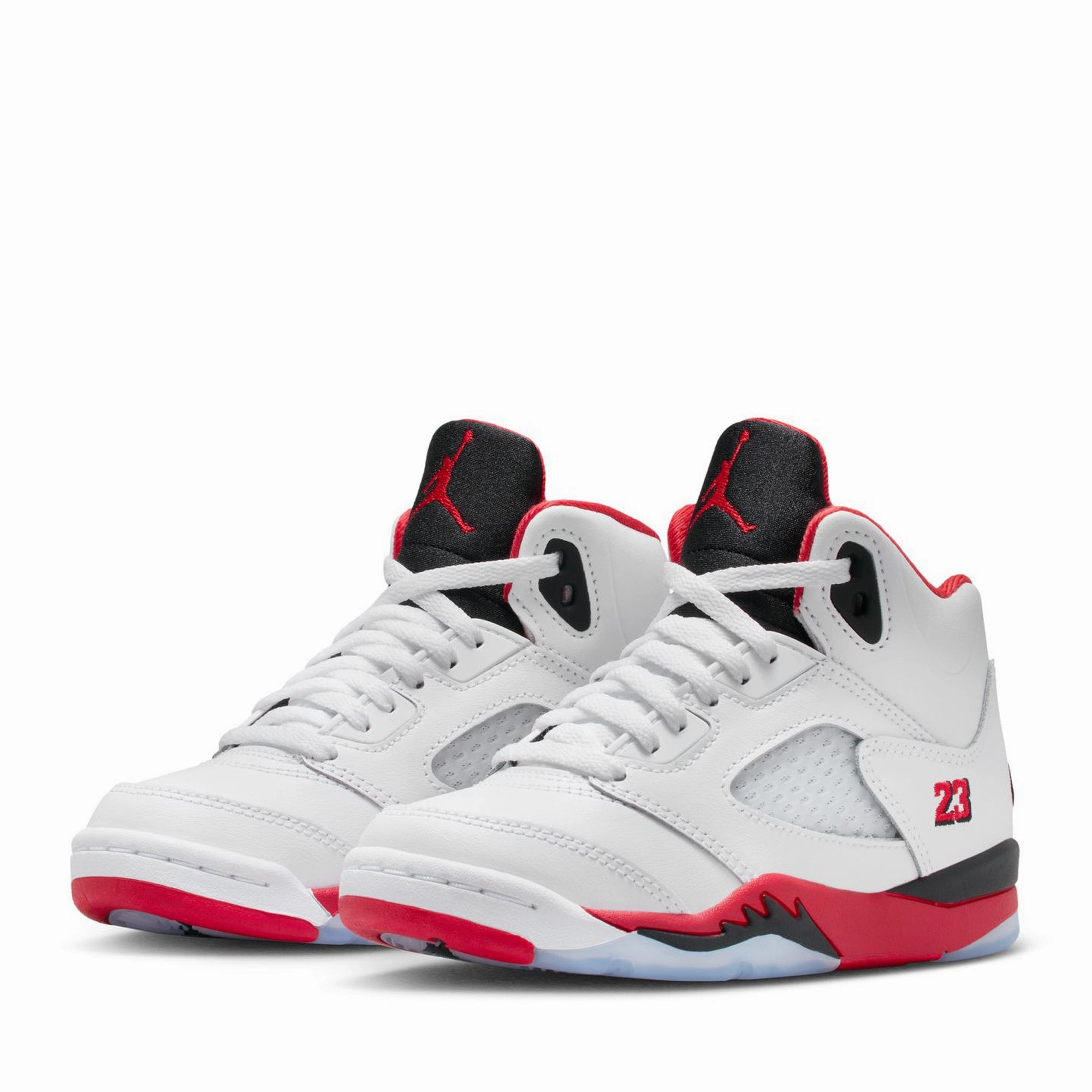 Fair Day Way Safe Jordan 5 Retro 'Fire Red' (PS) - White/Fire Red