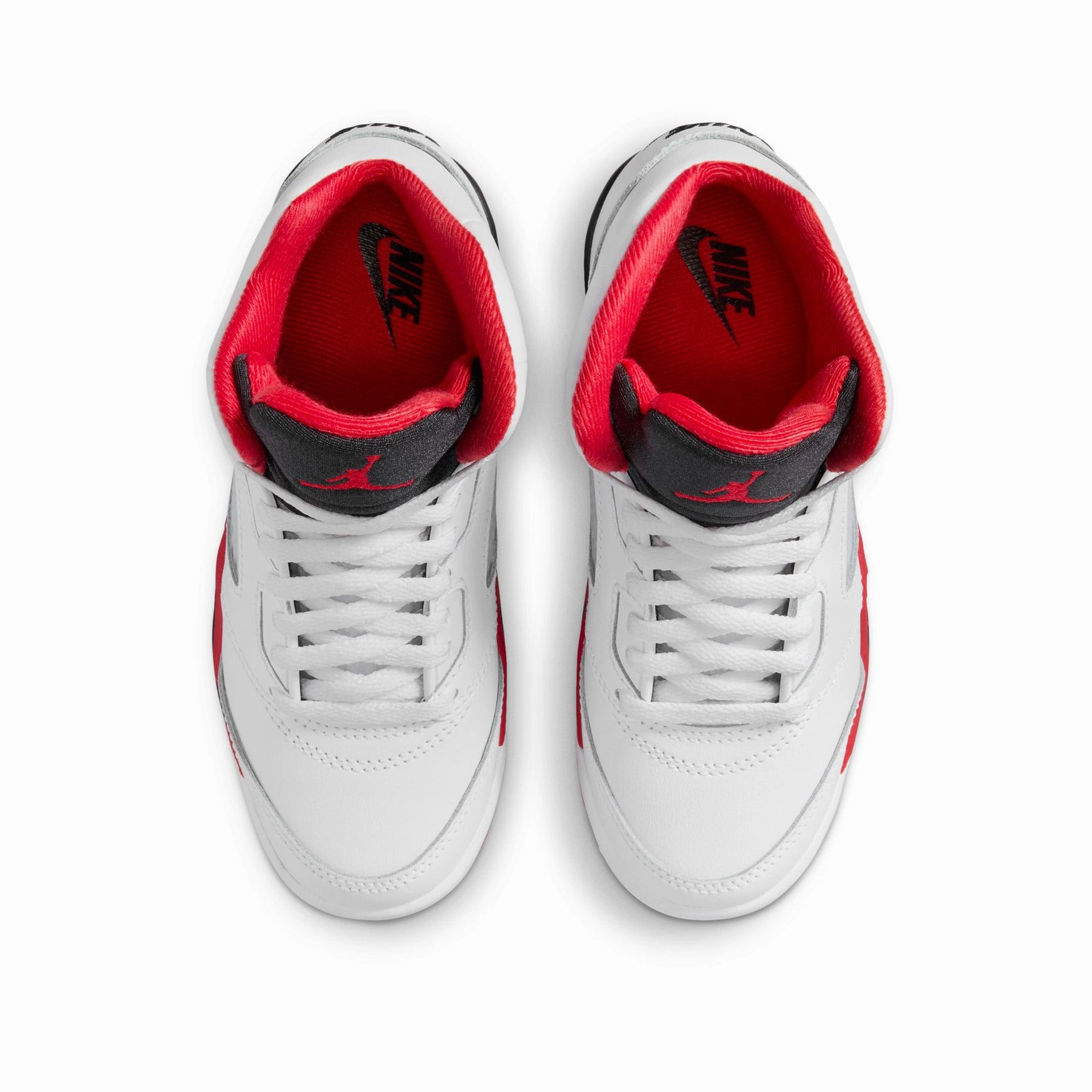 Calm Walk Bold Dash Jordan 5 Retro 'Fire Red' (PS) - White/Fire Red