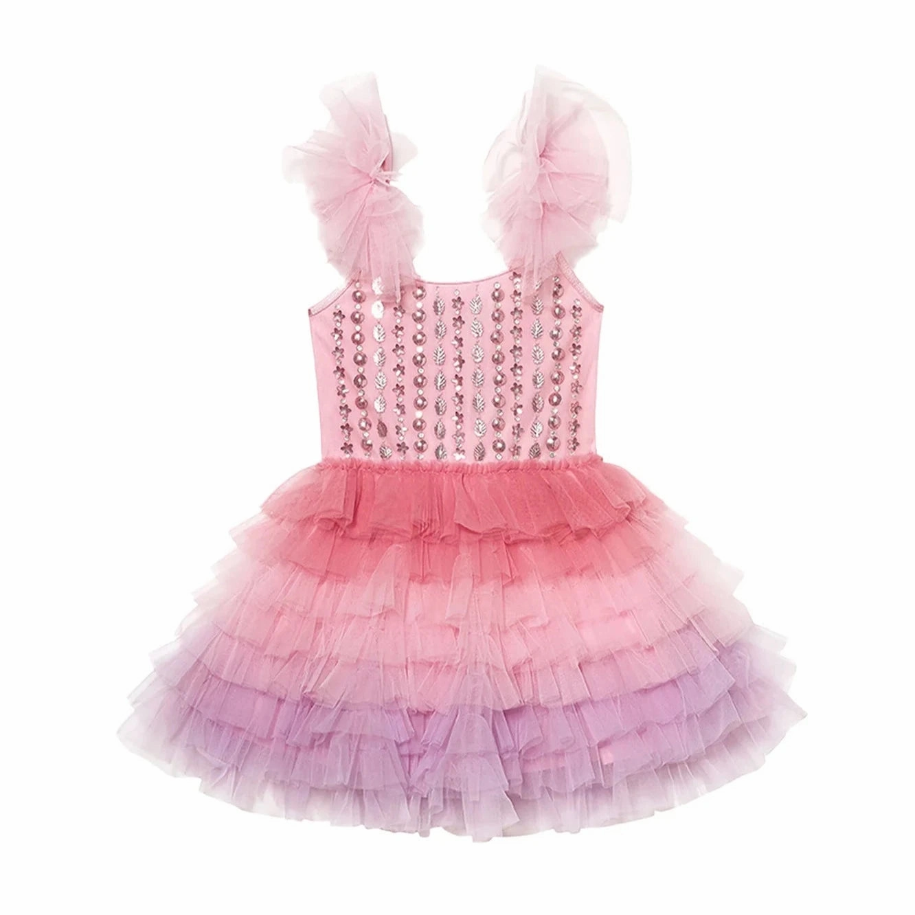 Tutu Du Monde Baby Girl's Bebe Brushwork Tutu Dress Candy Floss Mix Easy care kids' outfits Water resistant kids' apparel
