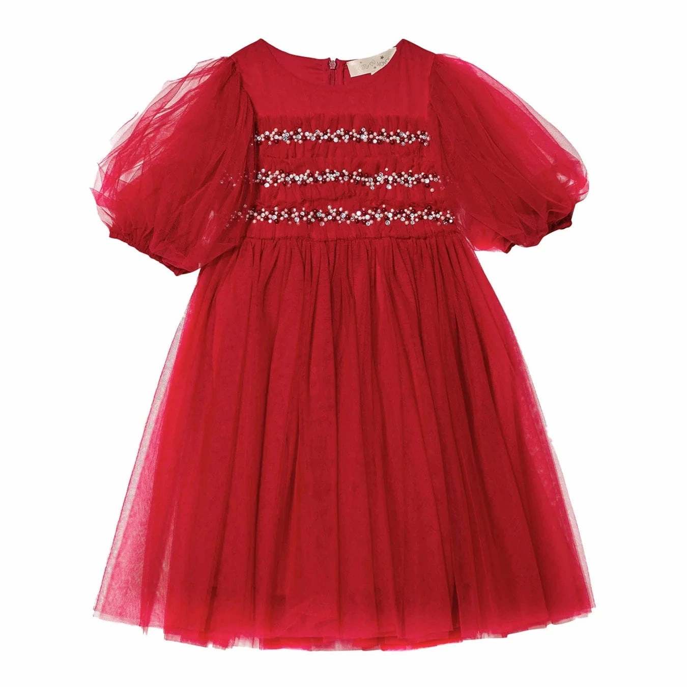 Tutu Du Monde Baby Girl's JINGLE BELLES Serephine Tulle Dress - Red Velvet - 0-6M Polka - dotted