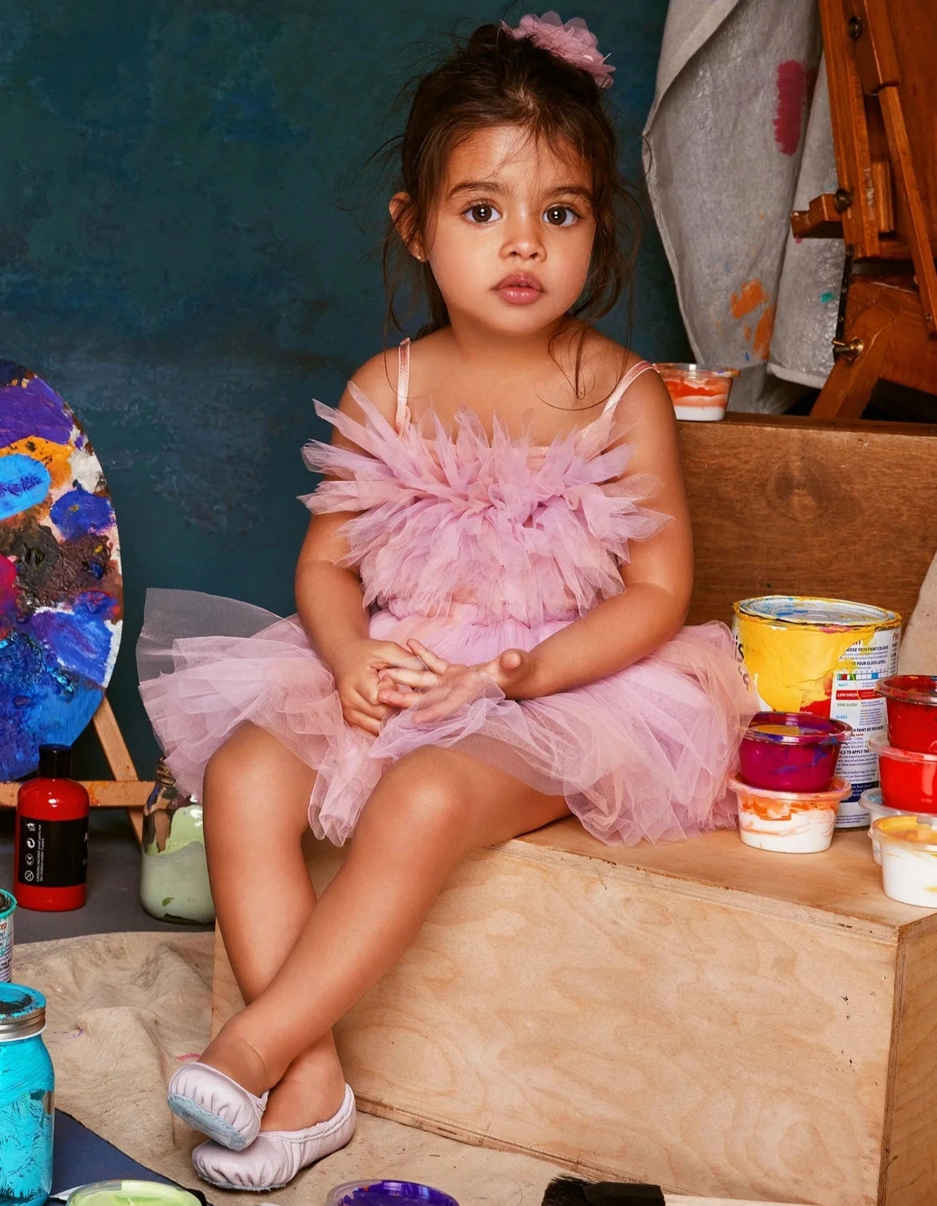 Seasonal Summer Tutu Du Monde Baby Girl's L'ARTISTE Bebe Crescent Moon Tutu Dress - Cantaloupe Mix