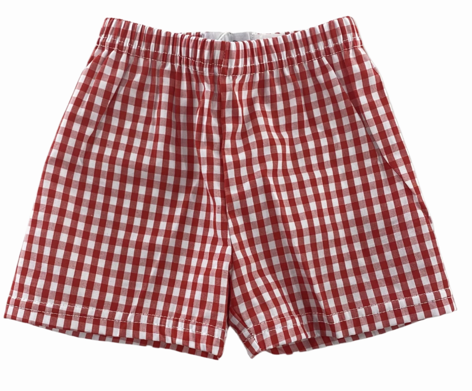 Tween Boy's Gingham Lined Shorts | Red Toddler apparel
