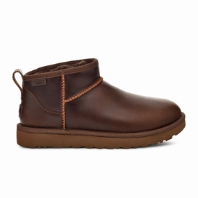 Season Flex UGG? Classic Ultra Mini Leather Regenerate Boot (Women) - Ironwood
