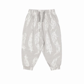 Angelic Recycled Nest Designs Kids Harem Pants (Bamboo Jersey) - Feather Grey