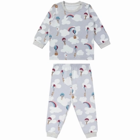 Nest Designs Kids/Baby Two-Piece Long Sleeve PJ Set (Organic Cotton) - Meerkats Away! park Adjustable