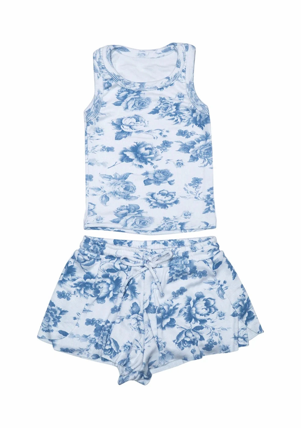 Band outfits for kids Bright colored children's clothes White Printed Butterfly Short - Blue Toile