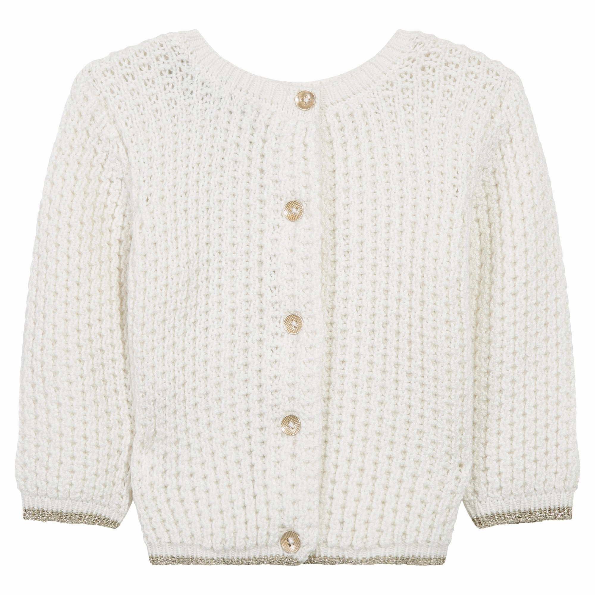 Jean Bourget Baby's White Cream Knitted Cardigan Anti - Bacterial