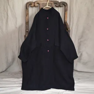 Lightweight Outerwear Babakud Women Autumn Cotton Linen Solid Colors Pocket Coat