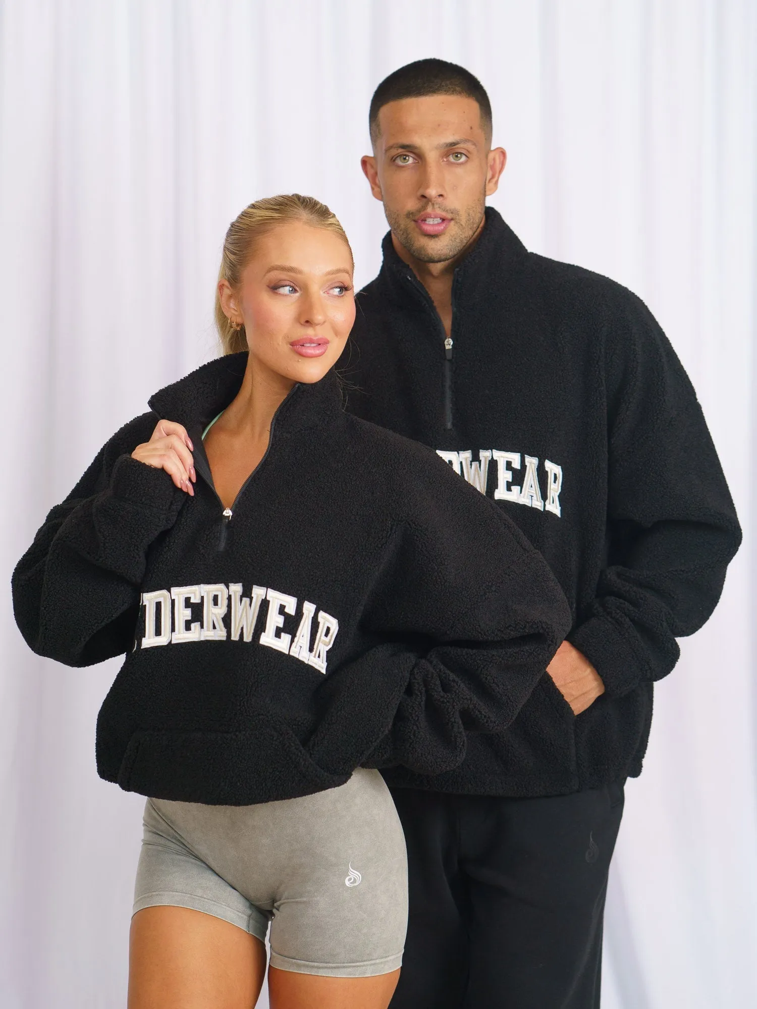 Red Unisex Teddy Jumper - Black