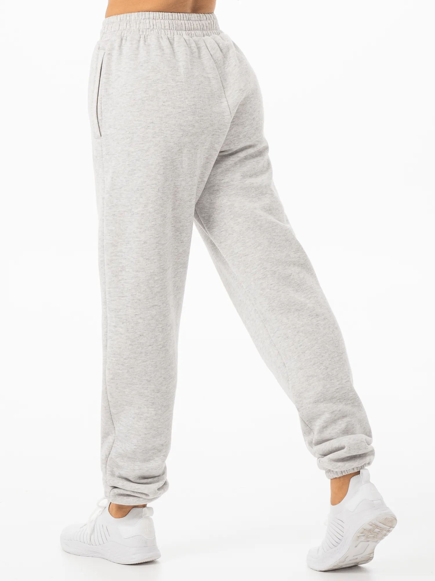 Unisex Track Pants - Snow Marl Travel Comfort Button-up