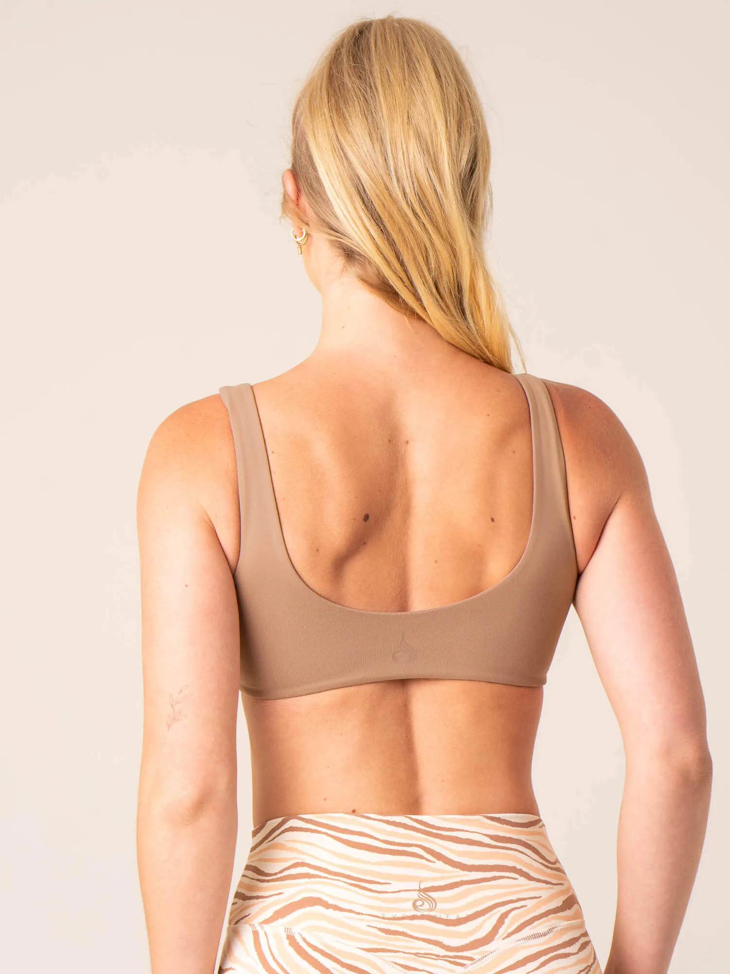 Workout partners natural materials Unstoppable Lounge Bra - Mocha