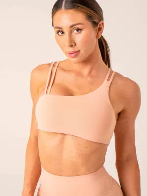 Pilates practitioners Unstoppable One Shoulder Sports Bra - Peach