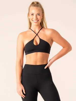 Unstoppable Sports Bra - Black Dance lovers Welded seams