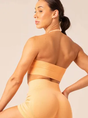 Lift Rib Seamless Halter Sports Bra - Mango Comfortable Wear