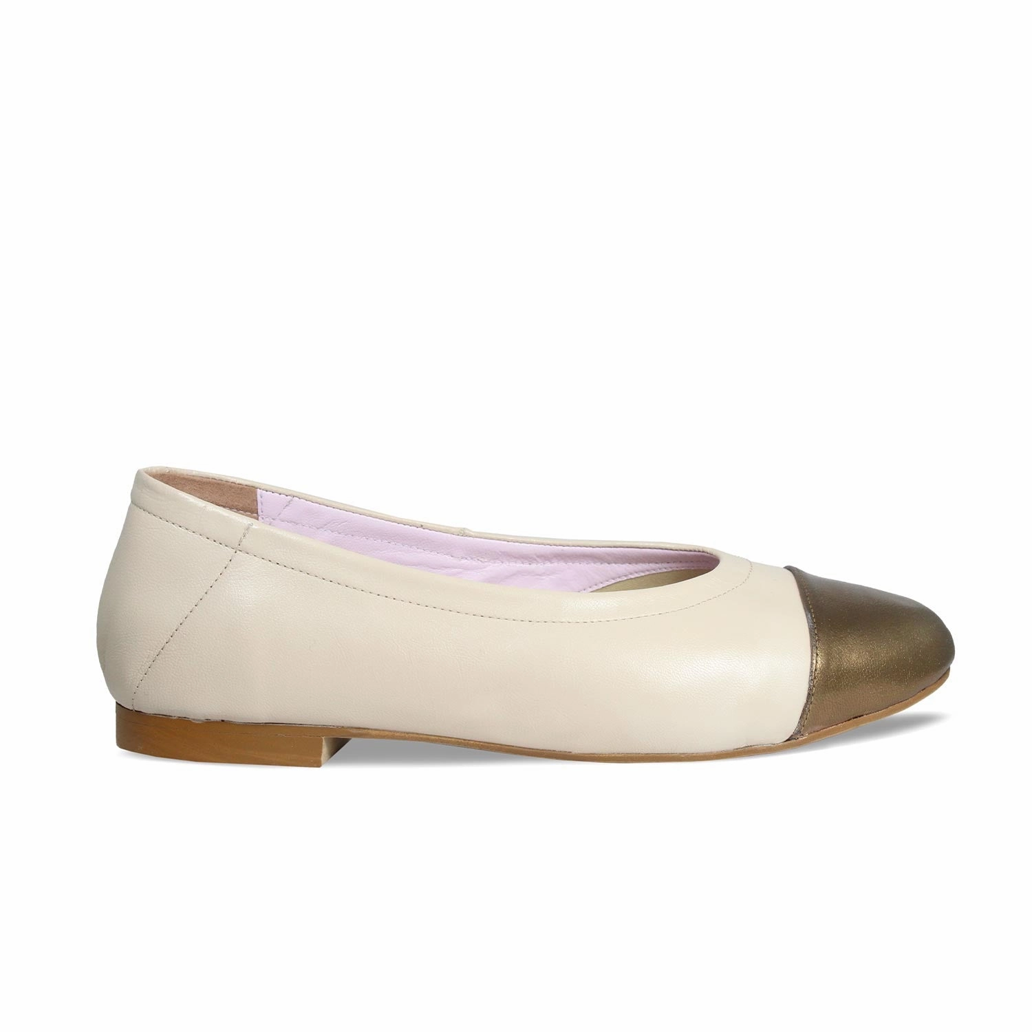 Hill Path Timeless Comfort Luna: Cream Leather & Bronze