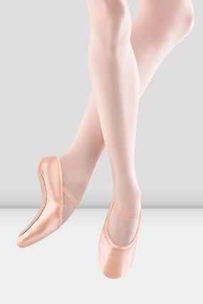 Childrens Stretch Satin Ballet Shoes Multi Directional Grip