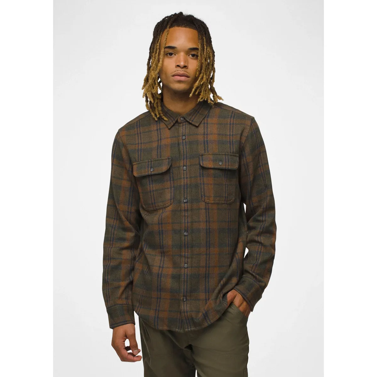 Tailored Silhouette Flatlock stitching M Westbrook Flannel Shirt - Slim
