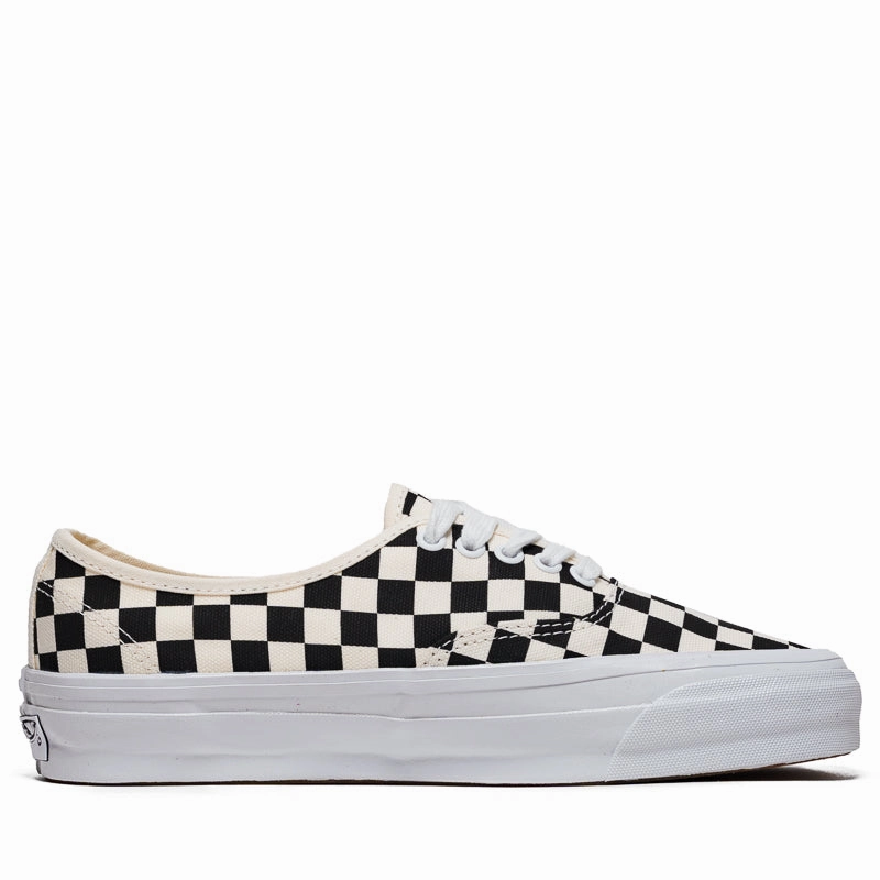 Food Lane Walk Vans Authentic Reissue 44 - Checkerboard Black/Off White