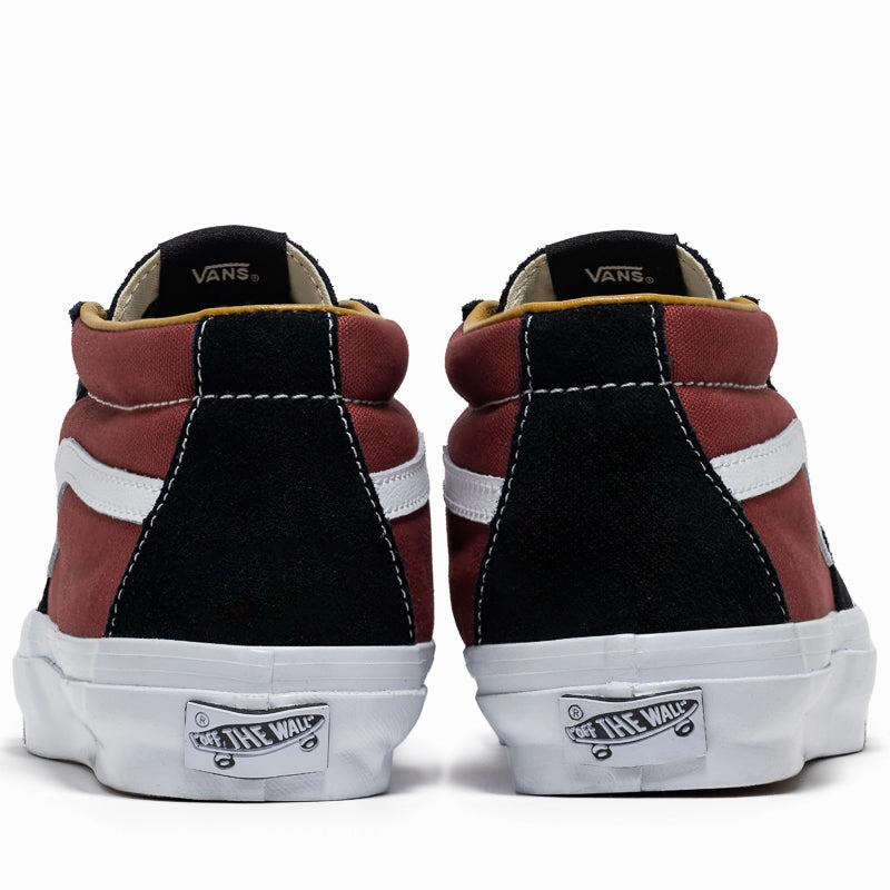 Vans Sk8-Mid Reissue 83 LX - Black/Russet Maroon Sole Guard Slip Resistant